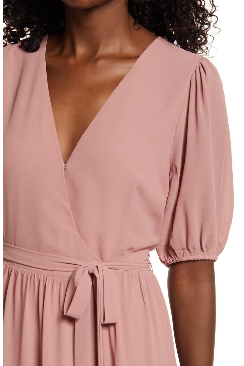Tiered Wrap Dress, Alternate, color, MAUVE