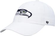 '47 Men's '47 White Seattle Seahawks Clean Up Adjustable Hat
