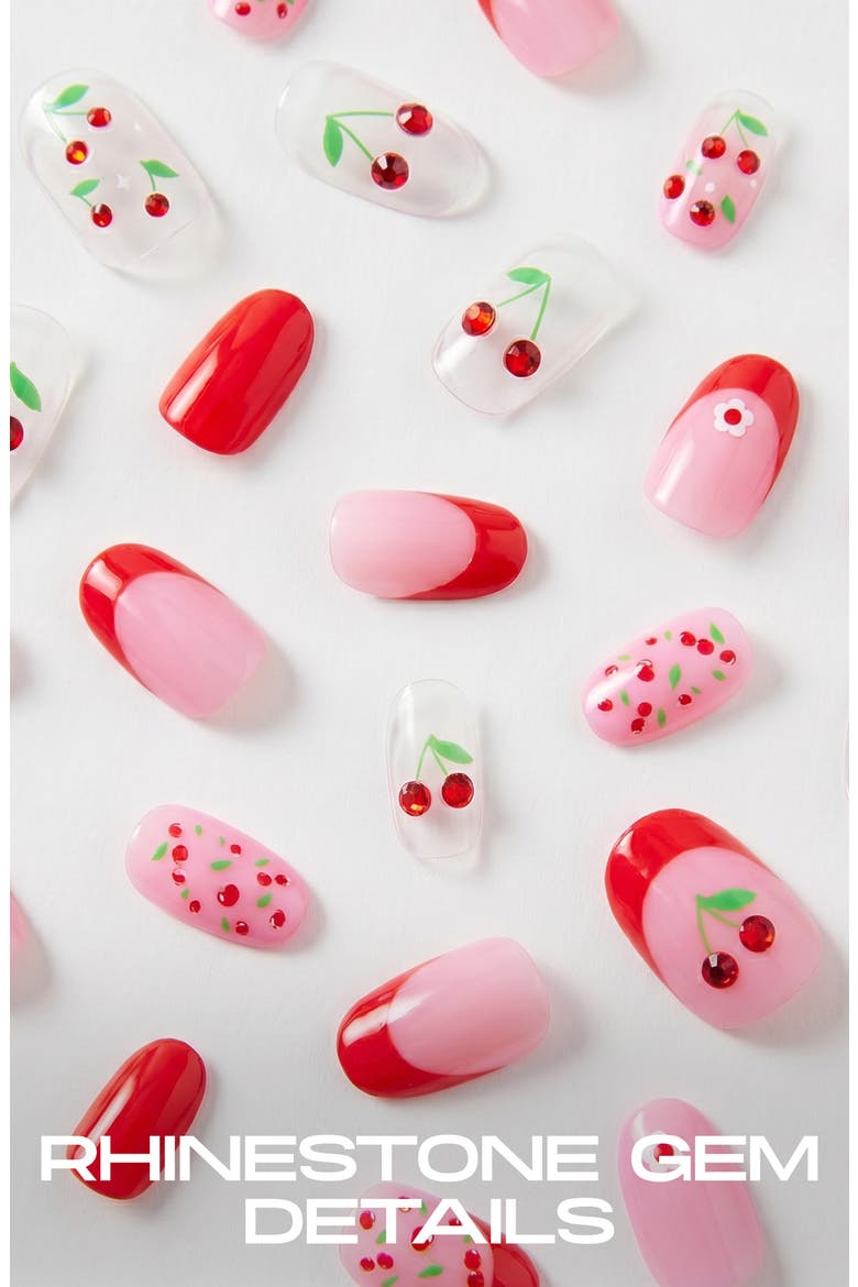 Kids' Sweet Cherry Press On Nails, Alternate, color, OPEN MISCELLANEOUS