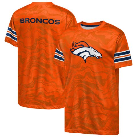 Youth Outerstuff  Orange Denver Broncos Slant Route Performance T-Shirt