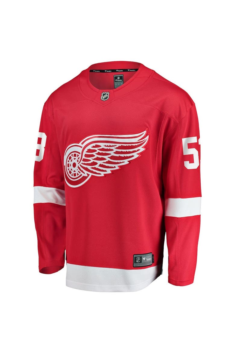 Men's Fanatics Moritz Seider Red Detroit Red Wings Home Breakaway Player Jersey, Alternate, color, Red