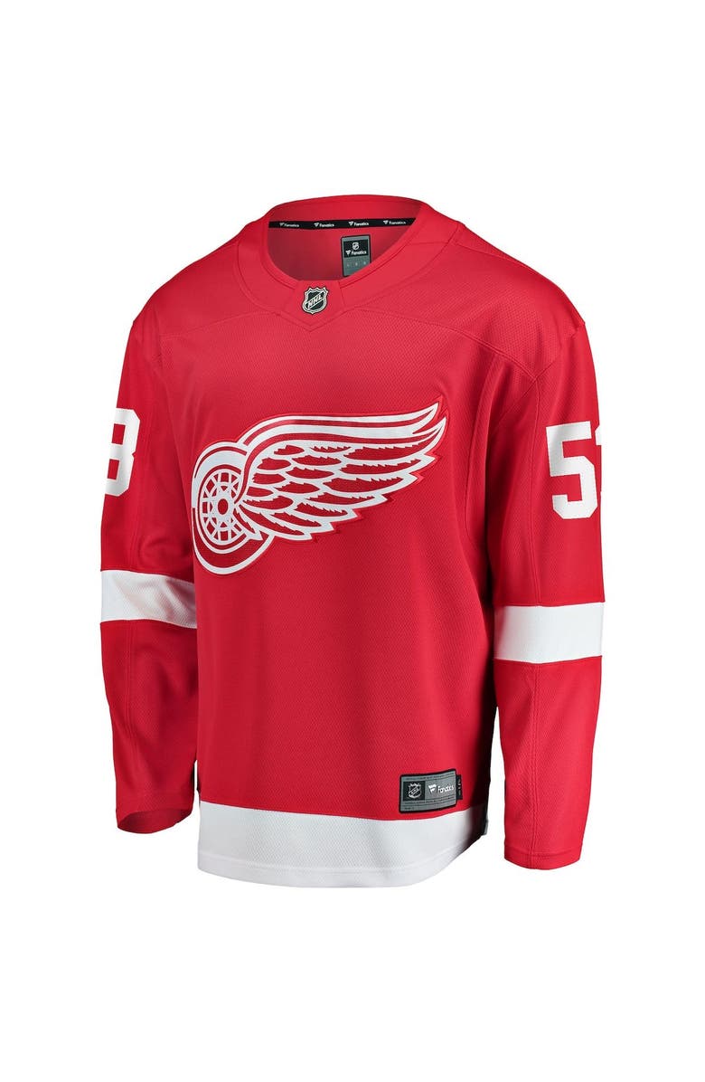 FANATICS Men's Fanatics Moritz Seider Red Detroit Red Wings Home Breakaway Player Jersey, Alternate, color, Red