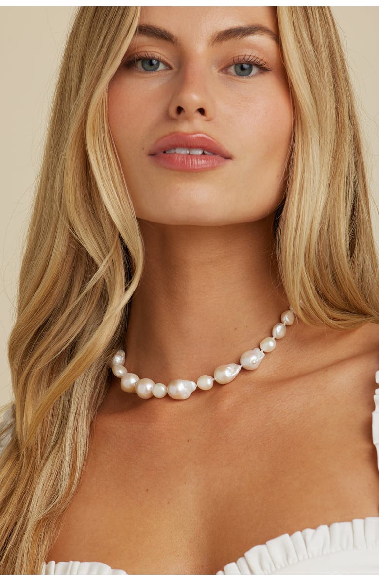 Untamed Petals Brit Necklace, Alternate, color, Ivory