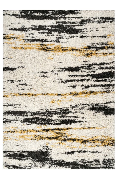 Nova Modern Bold Strie' Shag Area Rug
