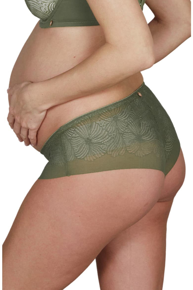 Dahlia maternity shorts, Alternate, color, KHAKI