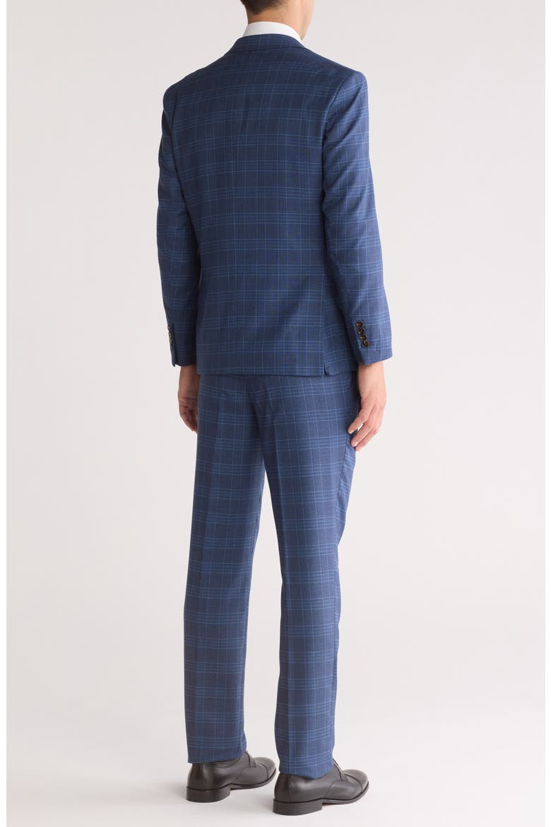 Slim Fit 3-Piece Tailored Check Suit, Alternate, color, BLUE