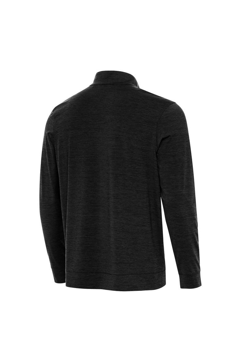 Men's Antigua  Heather Black Clemson Tigers Golfer Bright Quarter-Zip Top, Alternate, color, Heather Black