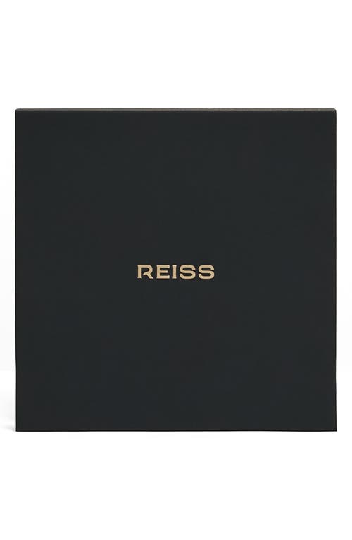 Reiss Mila Molten Square Necklace In Gold Tone