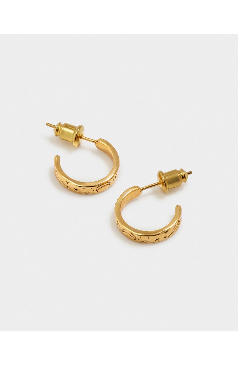 Katie Loxton Luna Waterproof Gold Hoop Earrings, Alternate, color, Gold