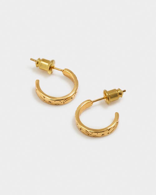 Katie Loxton Luna Waterproof Gold Hoop Earrings In Gold