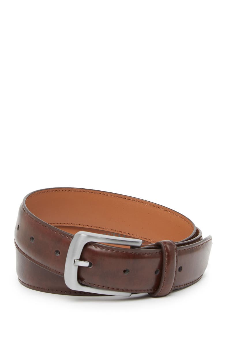 Vince Camuto Leather Belt, Main, color, Brown