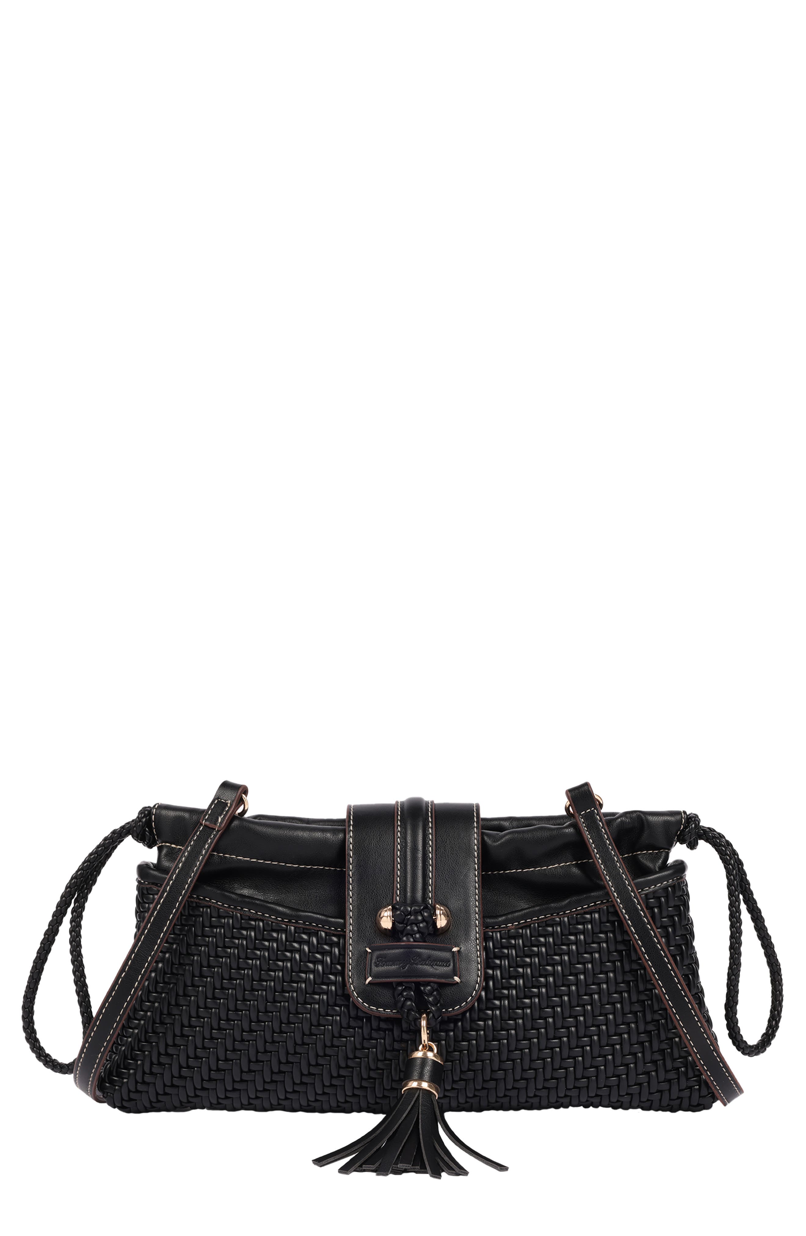 Leopard Band Shoulder Bag, Main, color, BLACK