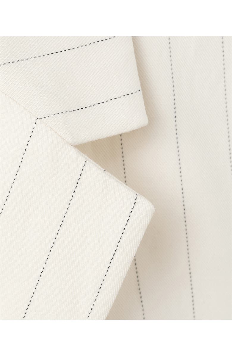 MANGO Argelia Belted Short Sleeve Blazer, Alternate, color, Ecru