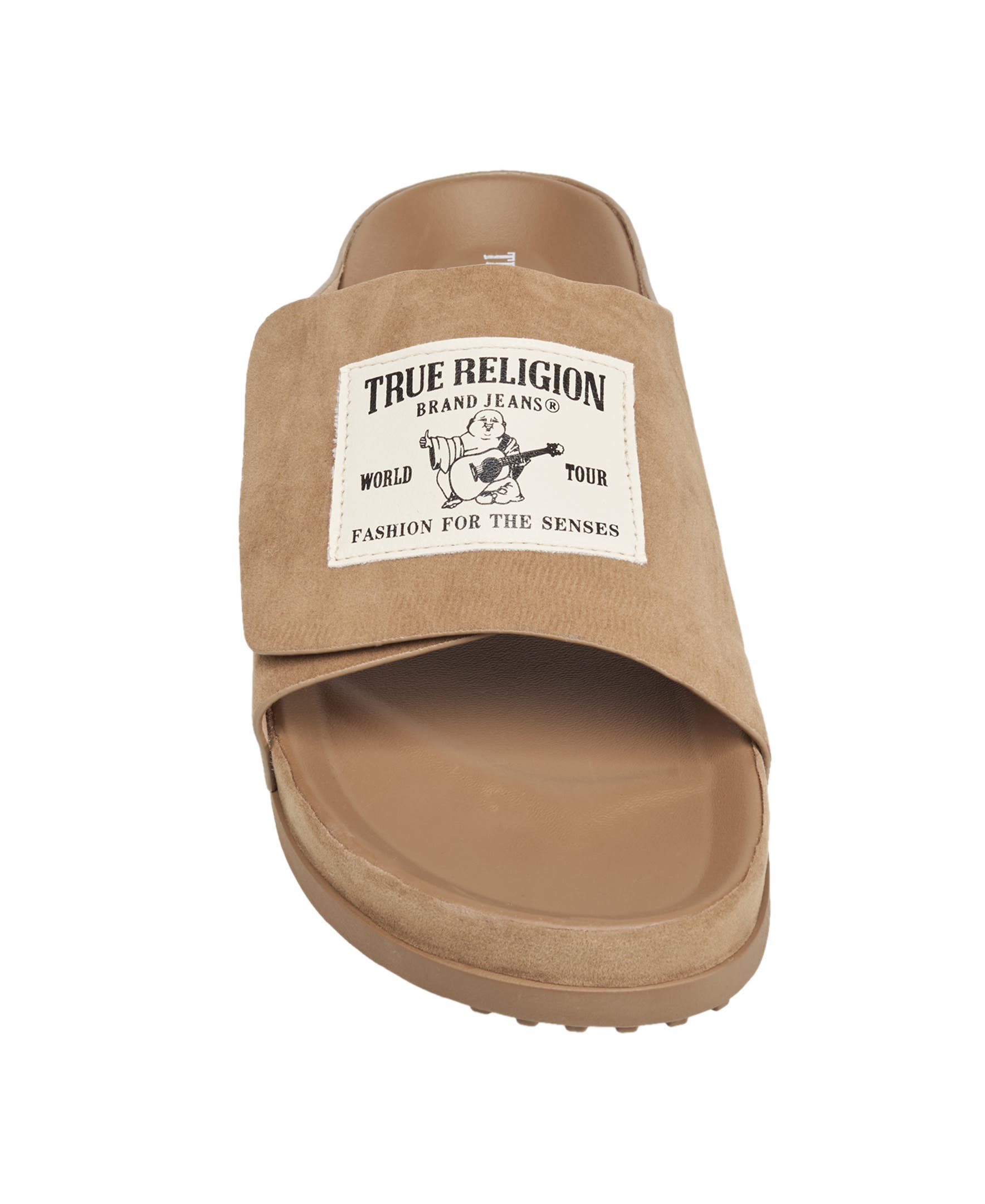 Cudi Velcro Strap SRS Logo Patch Sandal, Alternate, color, TAUPE