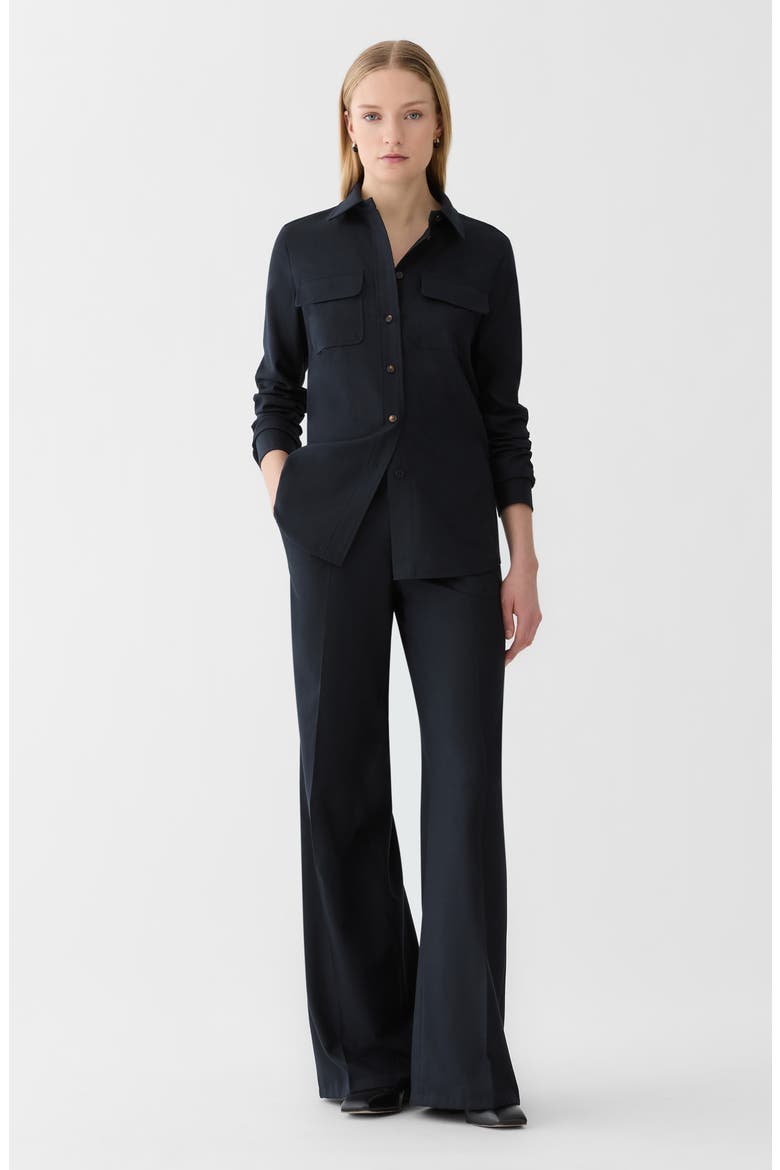 Thames Wide Leg Wool Pants, Alternate, color, INK