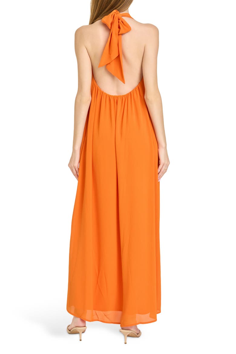 x Hannah Lovey Porter Solana Halter Maxi Dress (Nordstrom Exclusive), Alternate, color, ORANGE