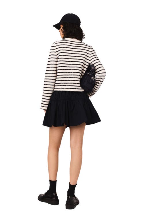 Maje Wool Cardigan With Snaps In Black