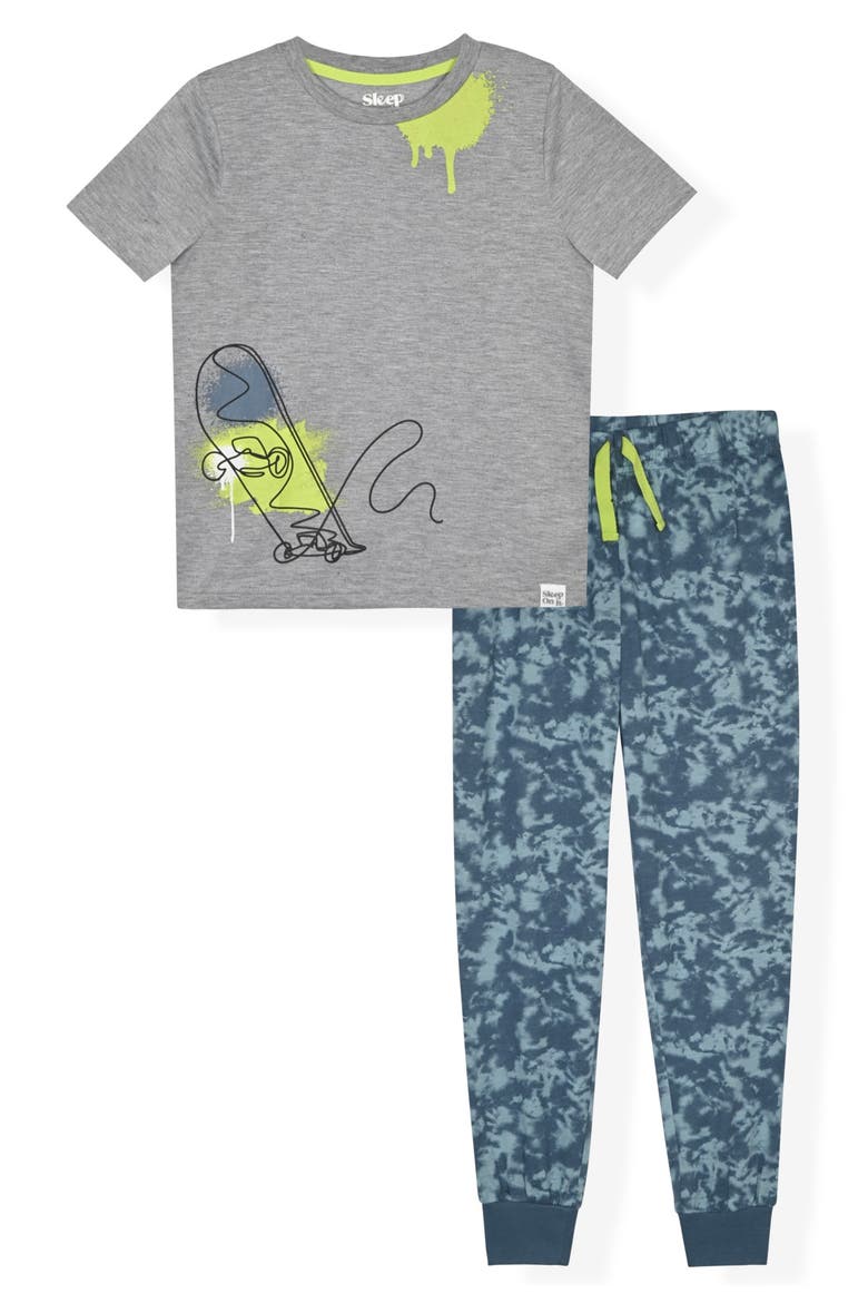 Kids' Graphic T-Shirt & Joggers Pajama Set, Main, color, GREY