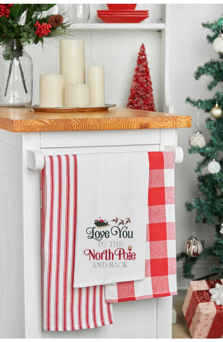 C&F Home To The North Pole & Back Towel, Alternate, color, Red