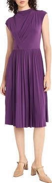 Maggy London Pleated Midi Dress