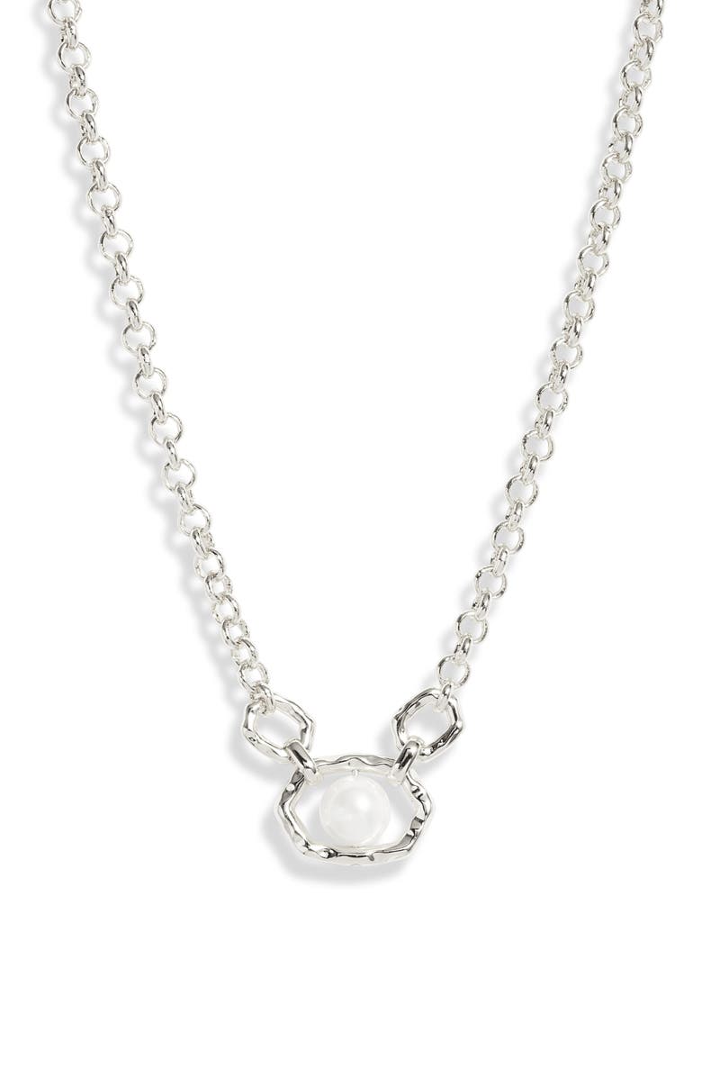 Kendra Scott Alanna Cultured Pearl Pendant Necklace, Main, color,