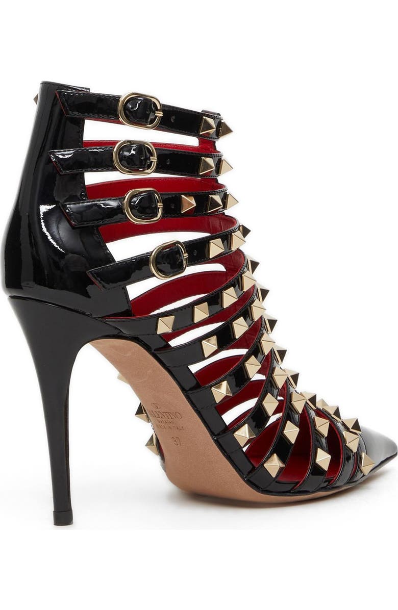 Valentino Garavani Rockstud Caged Bootie, Alternate, color,