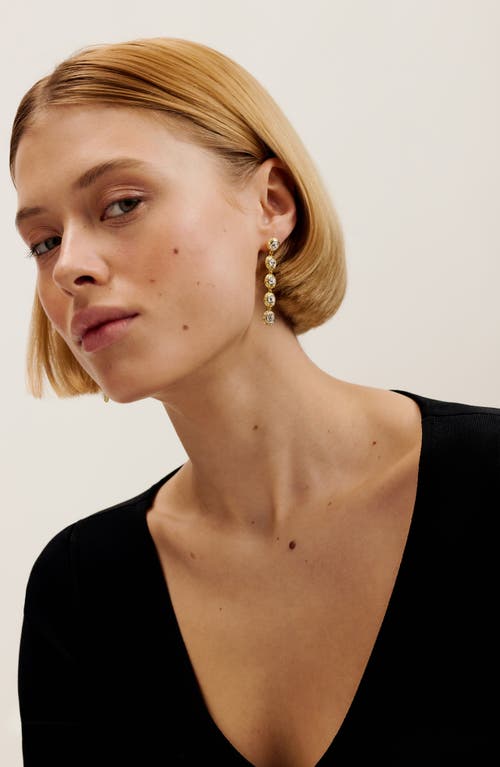 Ted Baker Sorella Linear Drop Earrings In Gold Tone/clear Crystal
