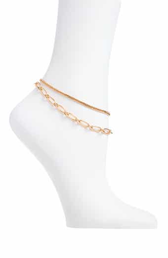 Set of 2 Chain Anklets