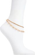 NORDSTROM RACK Set of 2 Chain Anklets