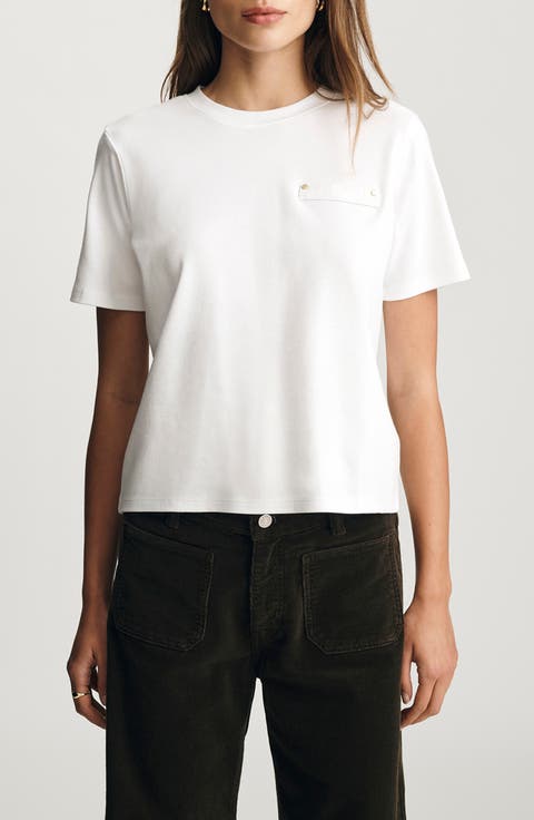 Welt Pocket Crop Cotton T-Shirt