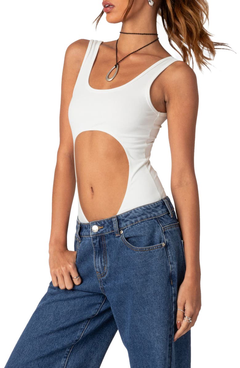 EDIKTED Azura Cutout Bodysuit, Alternate, color,