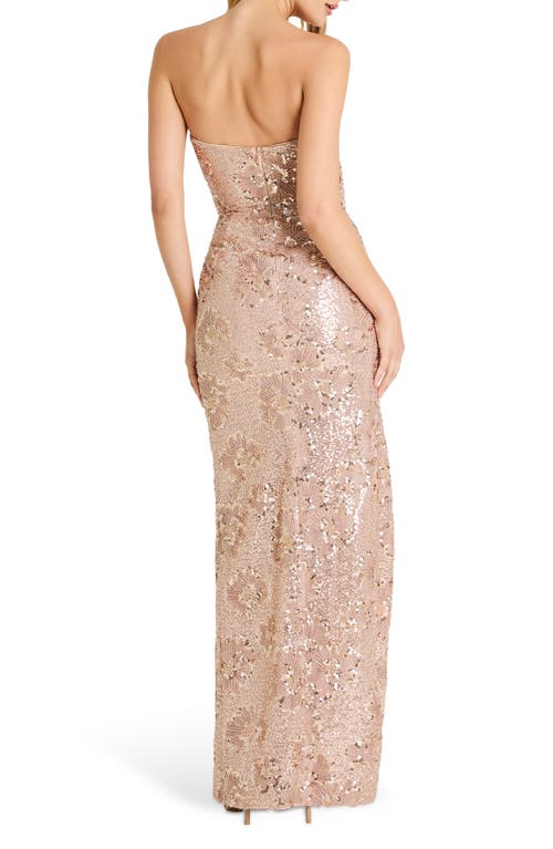 Helsi Lola Sequin Strapless Gown In Neutral
