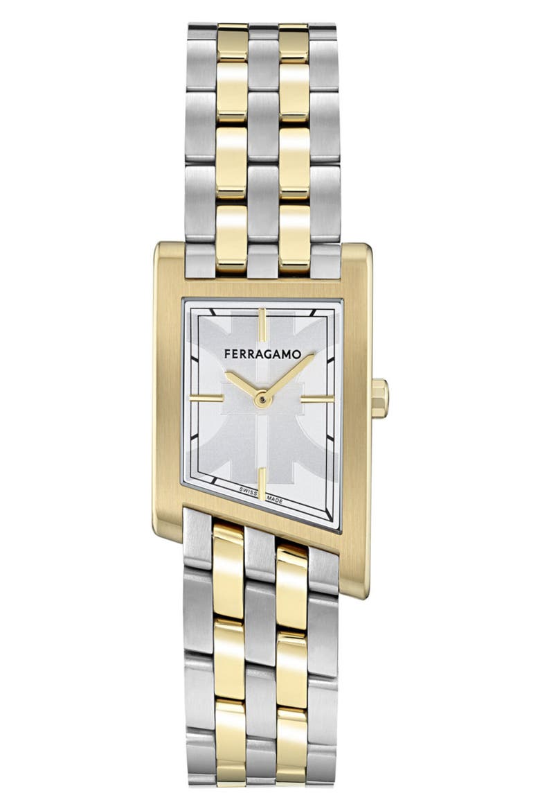 Asymetrique Bracelet Watch, 24mm x 39mm, Main, color, TWO TONE