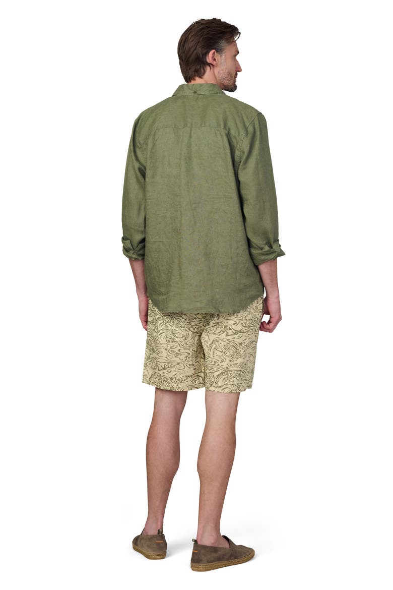 Loose Fit Print Shorts, Alternate, color, TROPICAL GREEN