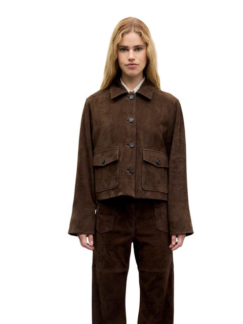 Cropped Button Front Jacket