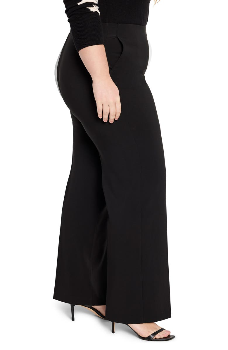 NIC+ZOE Lenox Stretch Wide Leg Suit Pants, Alternate, color, Black Onyx