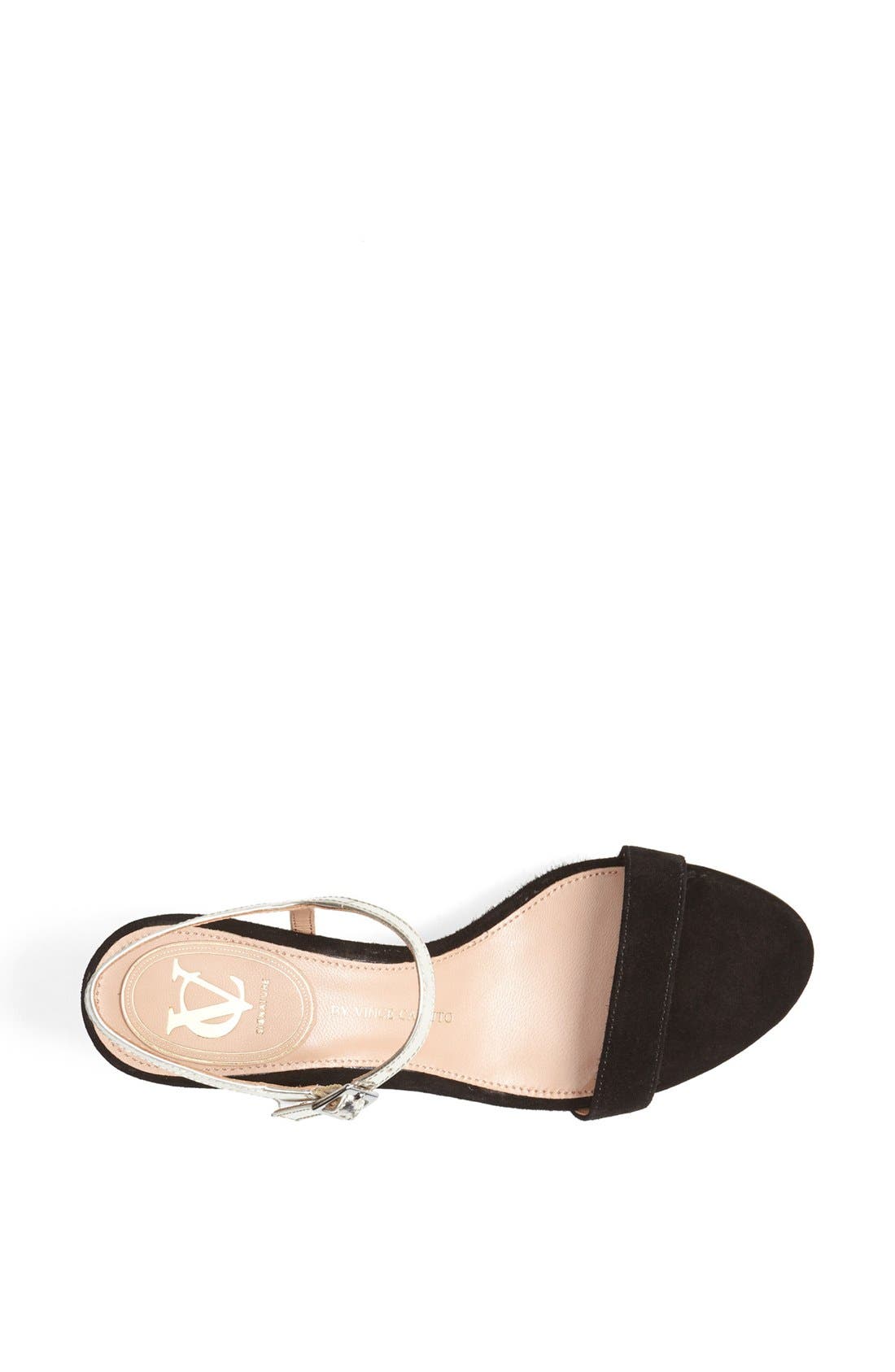 'Alcine' Sandal, Alternate, color, BLACK/ CHAMPAGNE