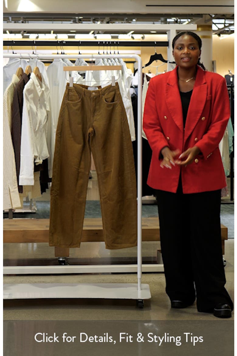 High Waist Barrel Corduroy Jeans video