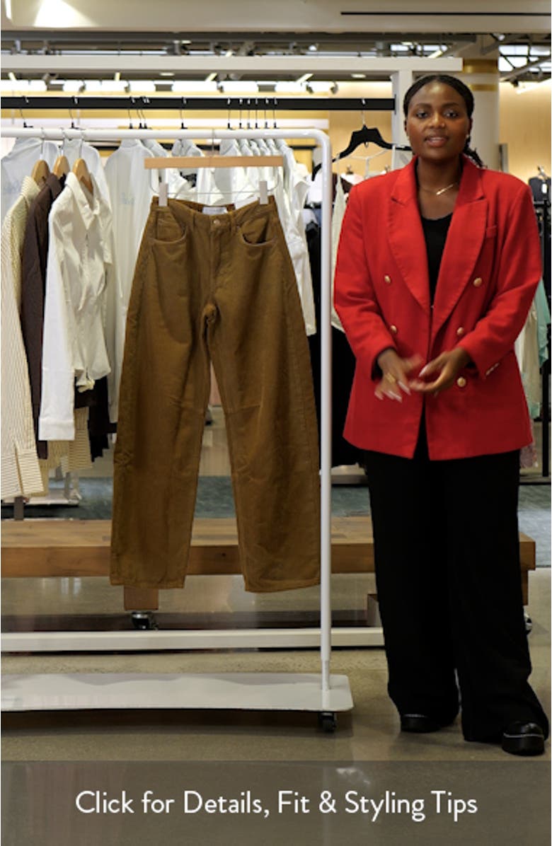 High Waist Barrel Corduroy Jeans, sales video thumbnail