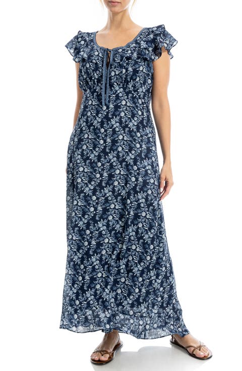 Flutter Sleeve Maxi Dress