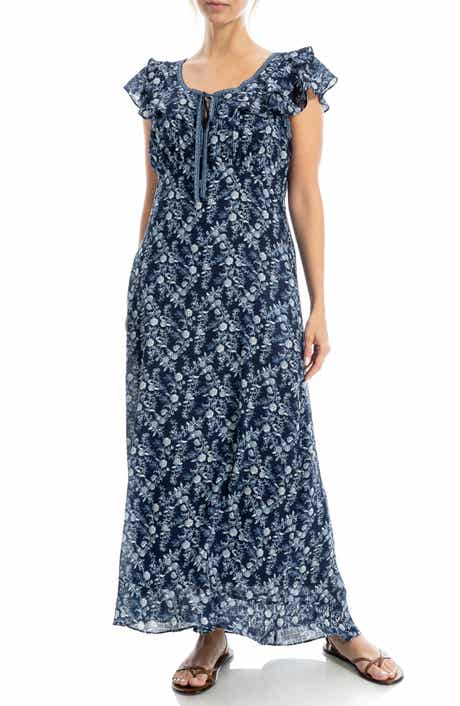 MAX STUDIO Flutter Sleeve Maxi Dress