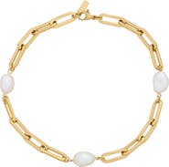 st. Moran Freshwater Pearl Station Anklet