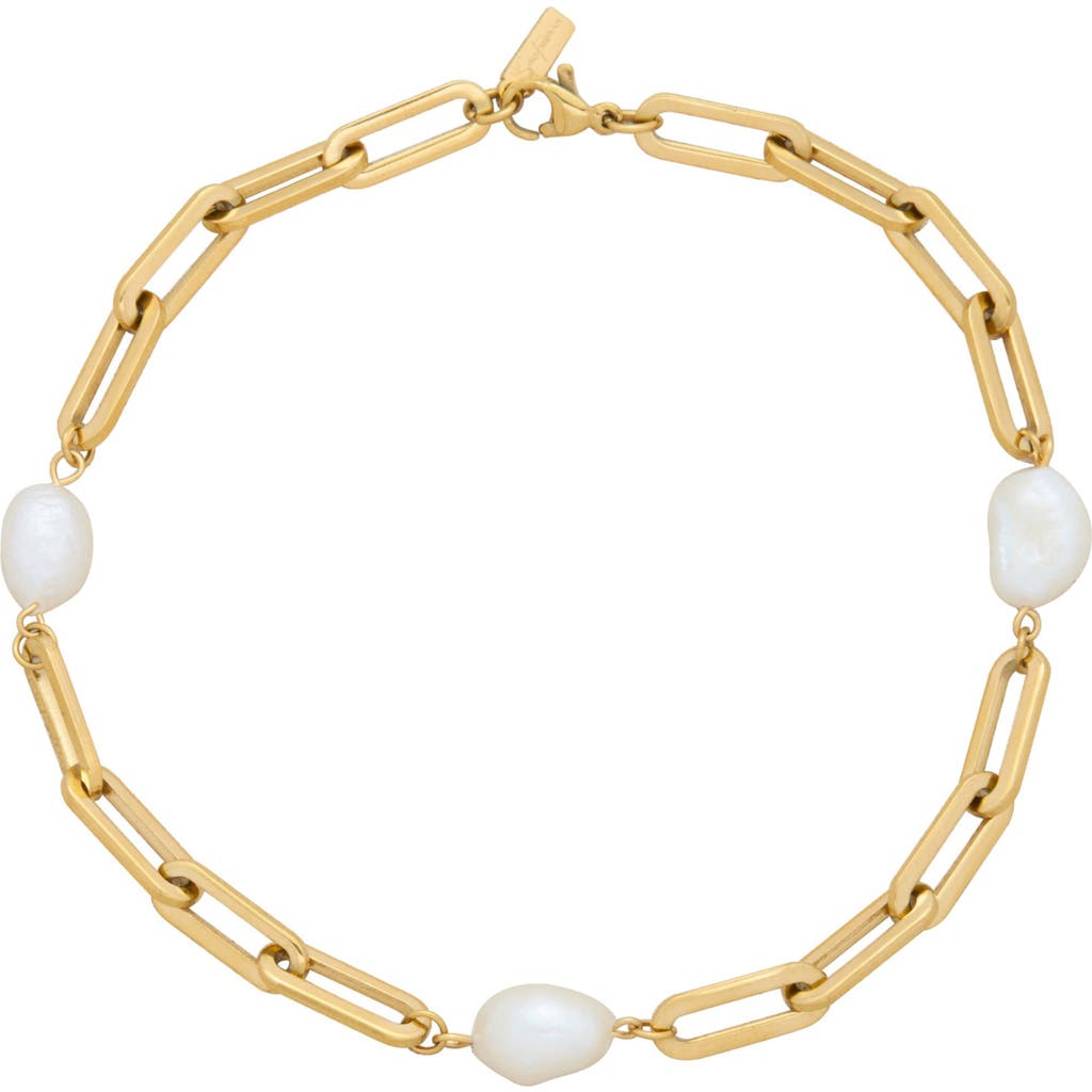 St. Moran Freshwater Pearl Station Anklet
