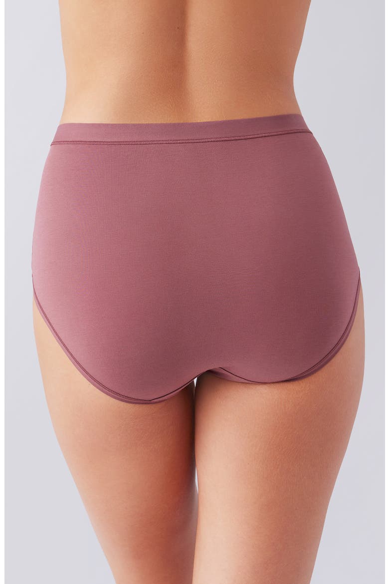 Understated Cotton Blend Briefs, Alternate, color, ROSE BROWN