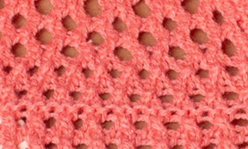 Roxy Hippie Love Open Stitch Hoodie In Sugar Coral Solid