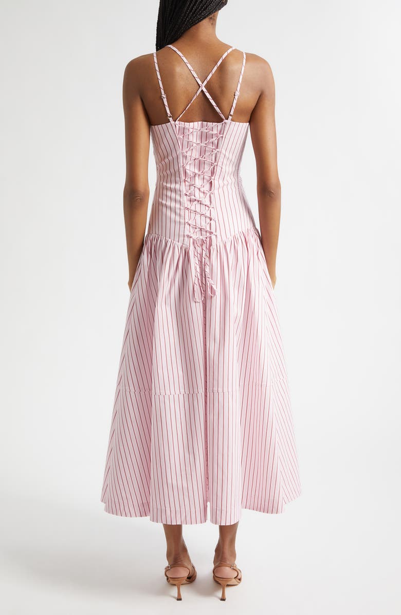 Cinq à Sept Dagna Strappy Lace Back Sleeveless Maxi Dress, Alternate, color, Cotton Candy/ Crimson Plum