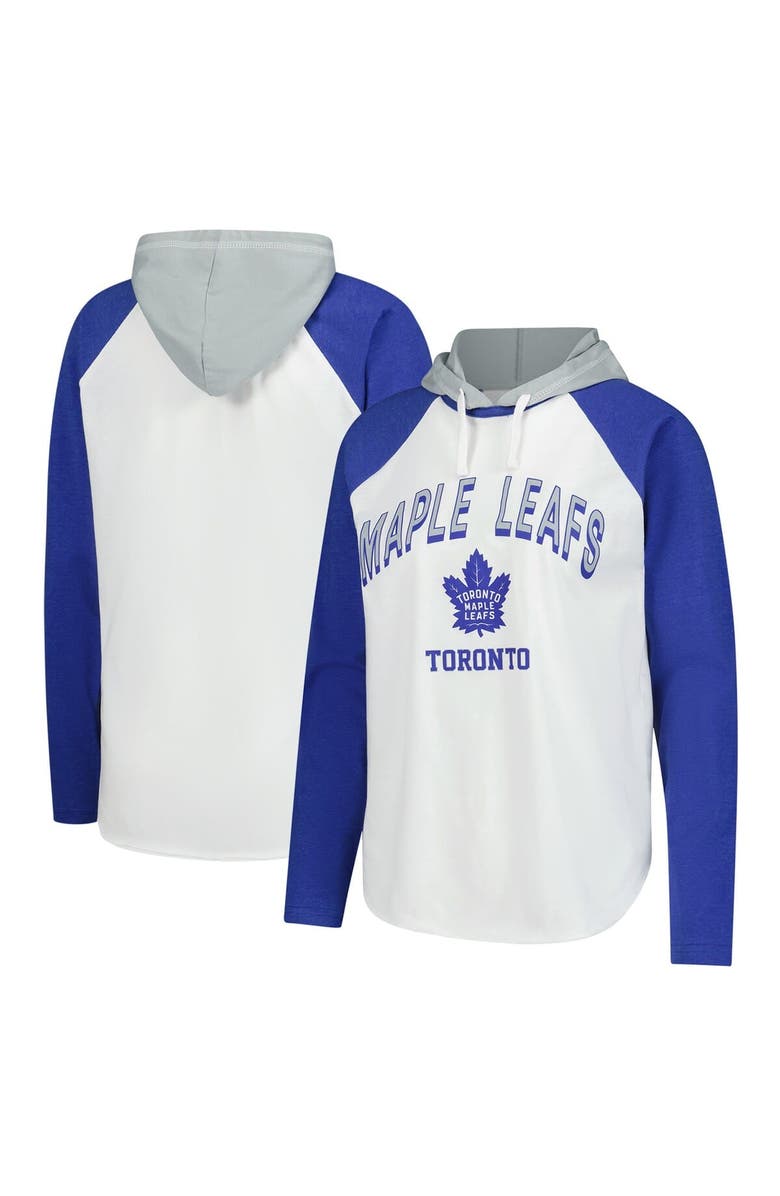 G-III 4HER BY CARL BANKS Women's G-III 4Her by Carl Banks  White Toronto Maple Leafs VIP Raglan Long Sleeve Hoodie T-Shirt, Alternate, color, White