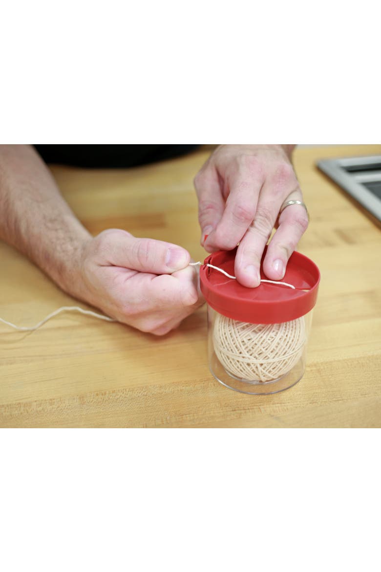 Kitchen Twine with Acrylic Twine Dispenser, Includes 164 Feet of Cooking and Baking String, Alternate, color, White