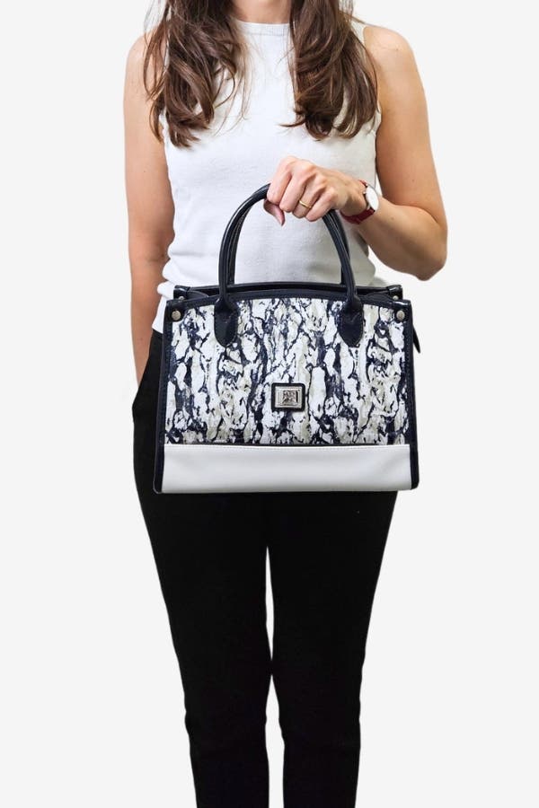 Acqua Marine 480 Handbag, Alternate, color, Navy / White