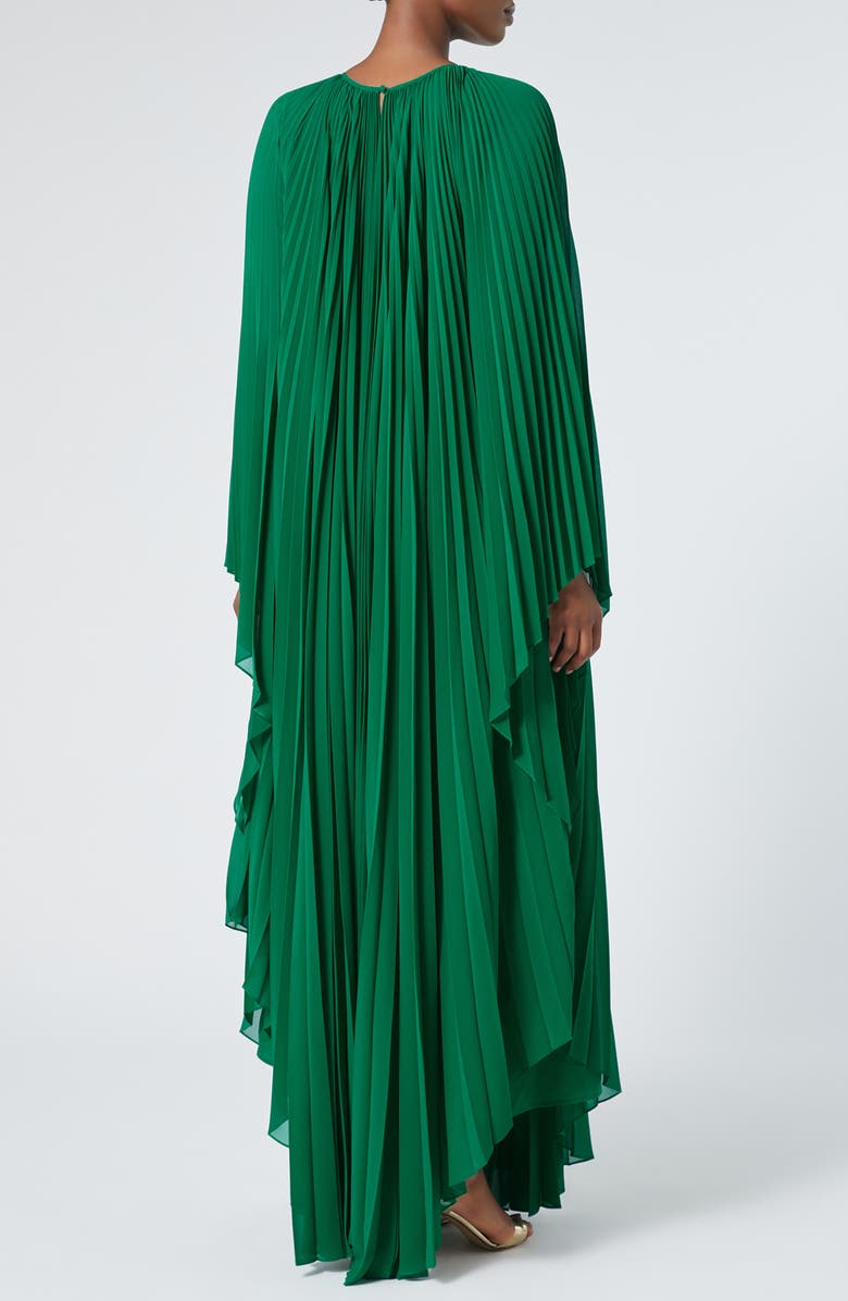 Marina Rinaldi Battage Pleated Long Sleeve Dress, Alternate, color, 